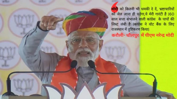 RJ Lok Sabha Polls: 'मोदी आराम करने के लिए नहीं पैदा हुआ...'; पीएम ने करौली में कांग्रेस पर किया करारा वार