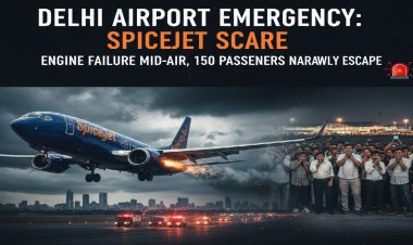 दिल्ली एयरपोर्ट पर स्पाइसजेट की इमरजेंसी लैंडिंग: हवा में फेल हुआ इंजन, 150 यात्रियों की अटकी सांसें!