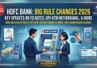 HDFC Bank New Rules 2026: FD दरें, UPI-ATM विड्रॉल और लॉकर चार्ज में बड़े बदलाव, जानें सबकुछ!