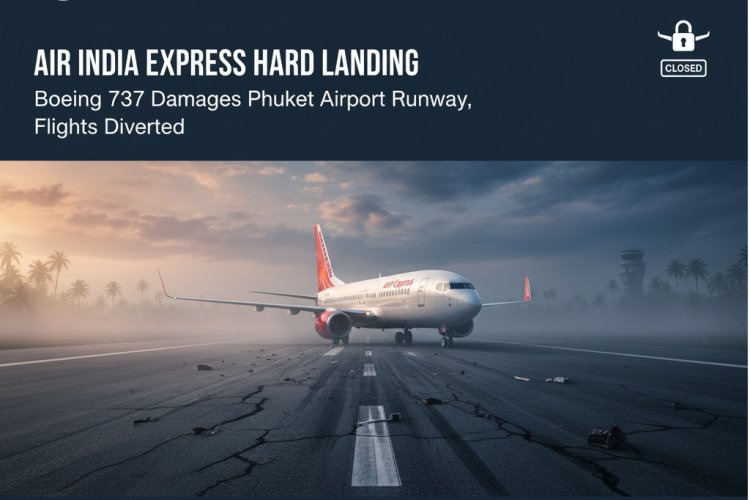 Aviation Incident: Air India Express Boeing 737 Suffers Hard Landing at Phuket Airport, Runway Closed