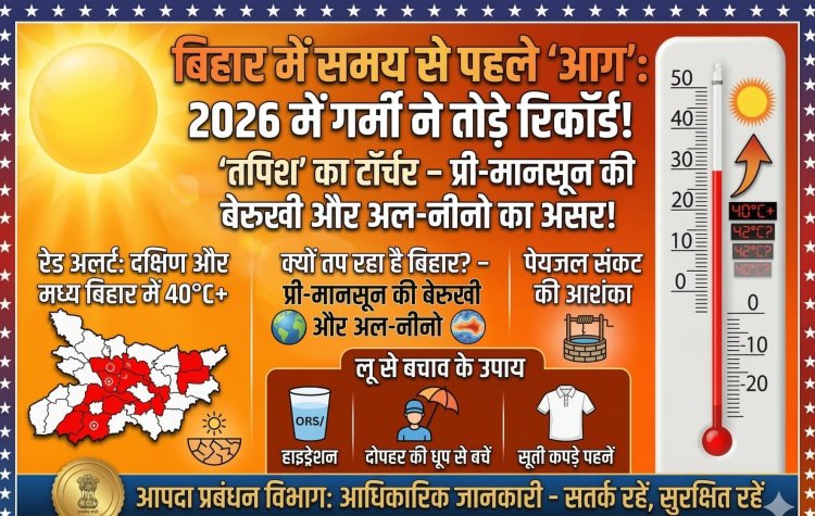 बिहार में 'आग' बरसने वाली है! मार्च में ही लू का अलर्ट, जानें 2026 में क्यों टूट रहे हैं गर्मी के सारे रिकॉर्ड?