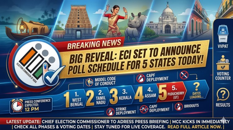 Big Reveal: Election Commission Set to Announce Poll Schedule for 5 States Today!