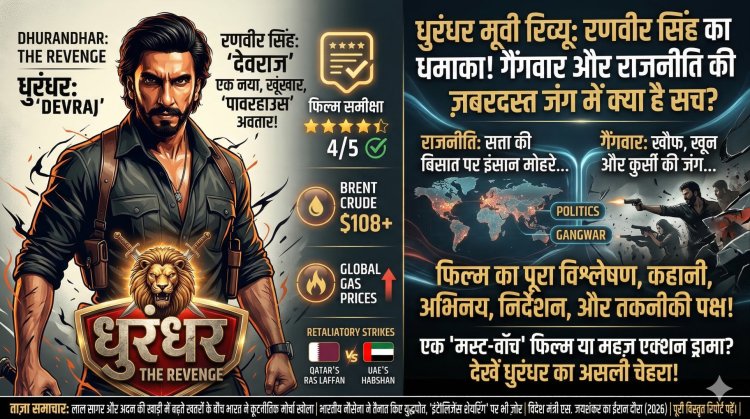 धुरंधर मूवी रिव्यू: रणवीर सिंह का खूंखार अवतार! क्या राजनीति और गैंगवार की यह जंग बॉक्स ऑफिस पर मचाएगी गदर?
