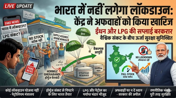 भारत में नहीं लगेगा लॉकडाउन: केंद्र ने अफवाहों को किया खारिज, ईंधन और LPG की सप्लाई रहेगी बरकरार