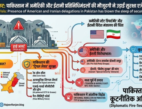 पाकिस्तान में अमेरिकी और ईरानी प्रतिनिधिमंडलों की सुरक्षा पर उठे गंभीर सवाल: क्या खतरे में है कूटनीतिक मिशन?